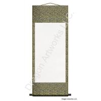Blue-Gold Blank Paper Chinese Wall Scroll