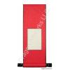 Blank Chinese Rice Paper Scroll - Red Silk Brocade