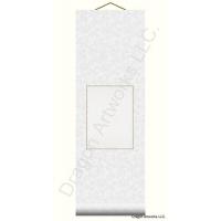Small White Traditional Blank Wall Scroll