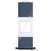 Blue and White Traditional Blank Wall Scroll