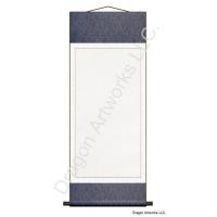 Premium Blue and White Blank Paper Wall Scroll