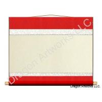Red/White 26x21 Inch Blank Paper Chinese Wall Scroll