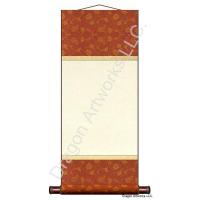 Purplish Red and Gold 10x23 Inch Blank Paper Scroll