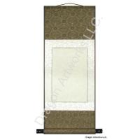 Brown/White 11x29 Inch Blank Chinese Wall Scroll