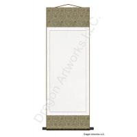 Large Blue-Gold Blank Paper Wall Scroll