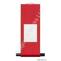 Bright Red 7x19 Inch Blank Chinese Wall Scroll