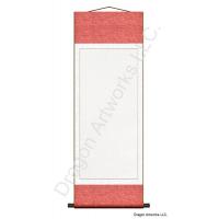 Crimson Red Archival Mounted Blank Wall Scroll