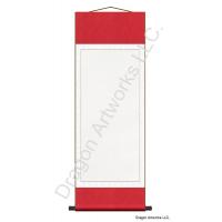 Red/White Blank Paper Chinese Wall Scroll