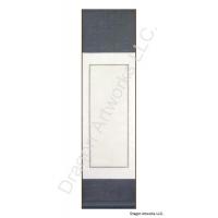 Medium Sized Blue and White Blank Wall Scroll